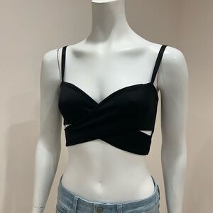 Solemio Black Crop Top